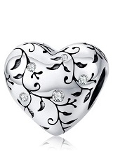 itsy-bitsy silver cubic zirconia baby charm